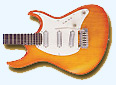 Cort guitar with 3 single coil pickups